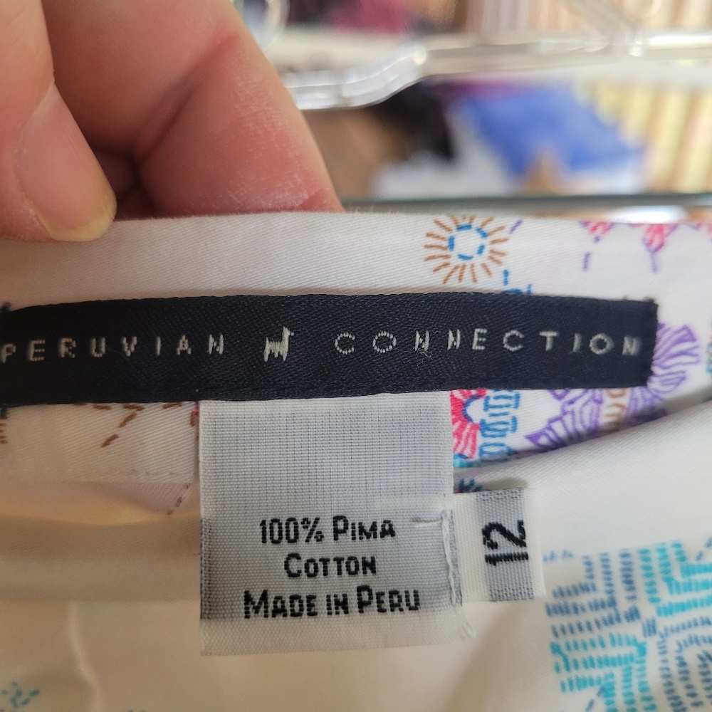 EUC Peruvian Connection Women's Size 12 White Skirt. - Picture 6 of 10